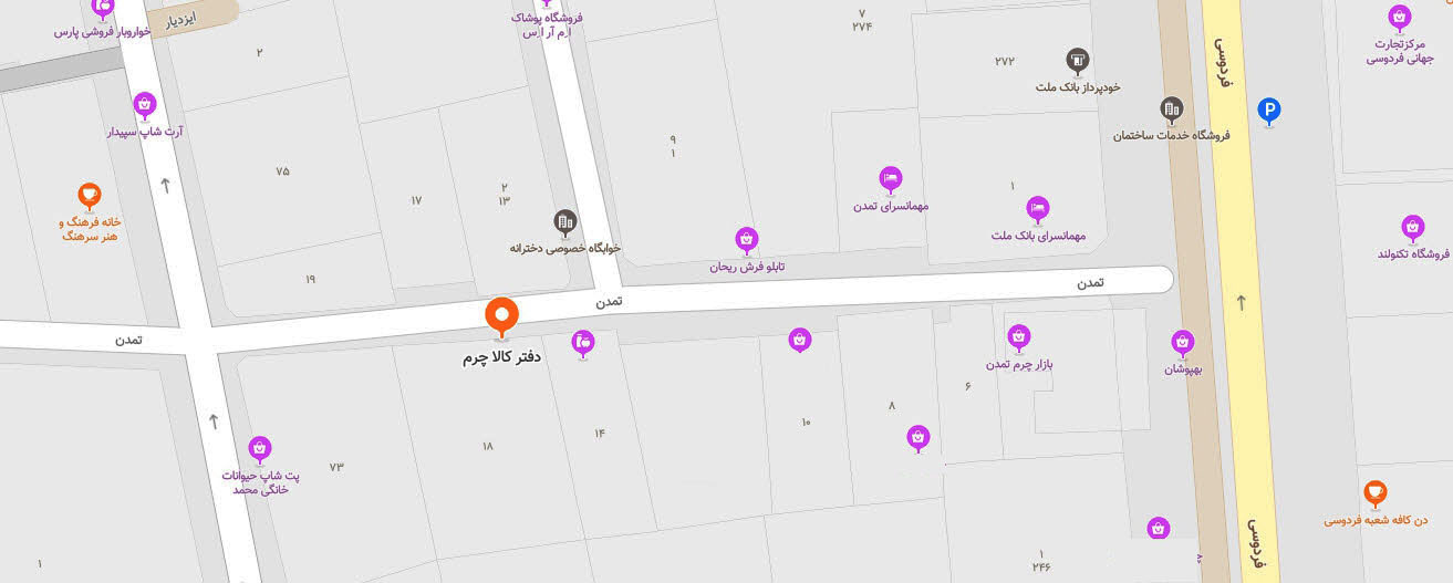 کالا چرم kala charm map